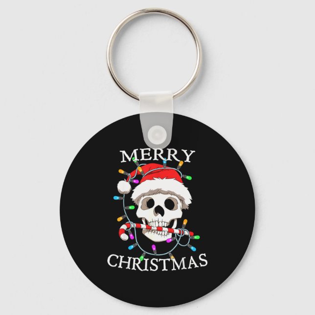 Porte-clés Merry Christmas Skull Skeleton Men Women  (Recto)