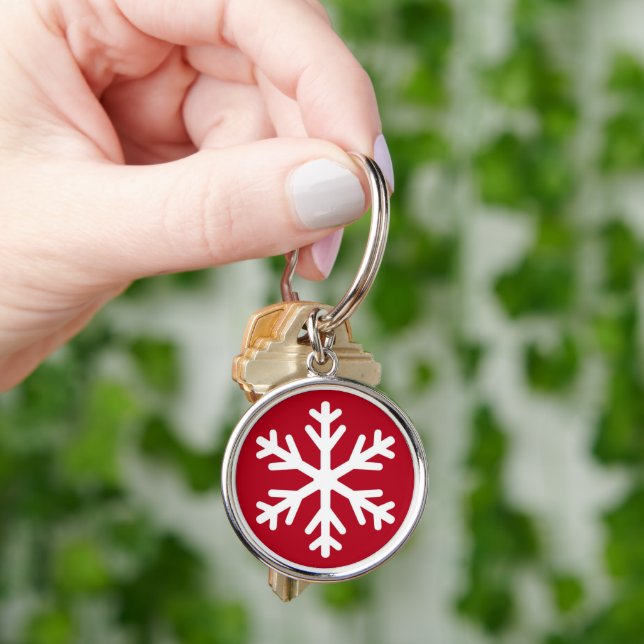 Porte-clés Merry Christmas Snowflake Holiday Winter (main)