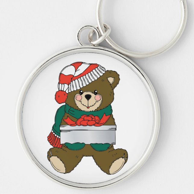 PORTE-CLÉS "MERRY CHRISTMAS" TEDDY BEAR (Devant)