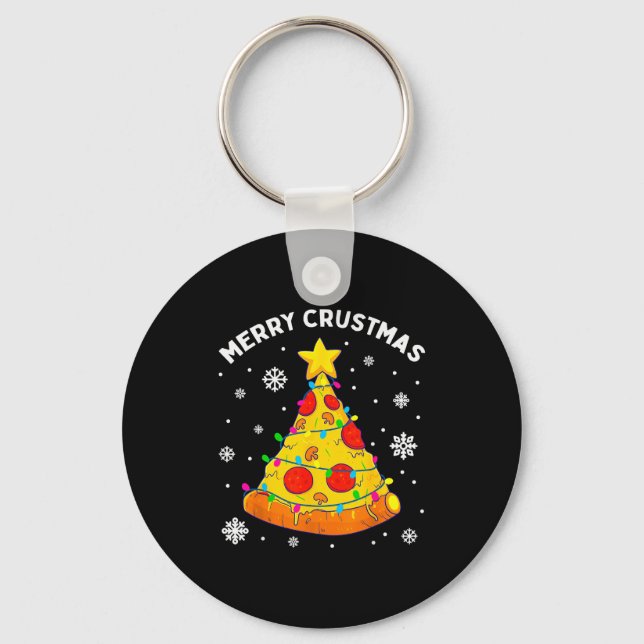 Porte-clés Merry Crustmas Zza Christmas Tree Xmas Kids Men  (Recto)