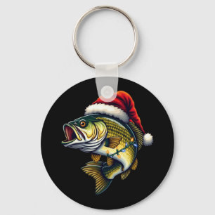 Porte-clés Merry Fishmas Père Noël Pêcheurs amoureux Drôle Pê