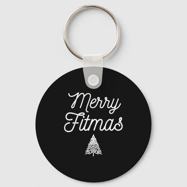 Porte-clés Merry Fitmas For Christmas Workout Xmas Gym Holida (Recto)