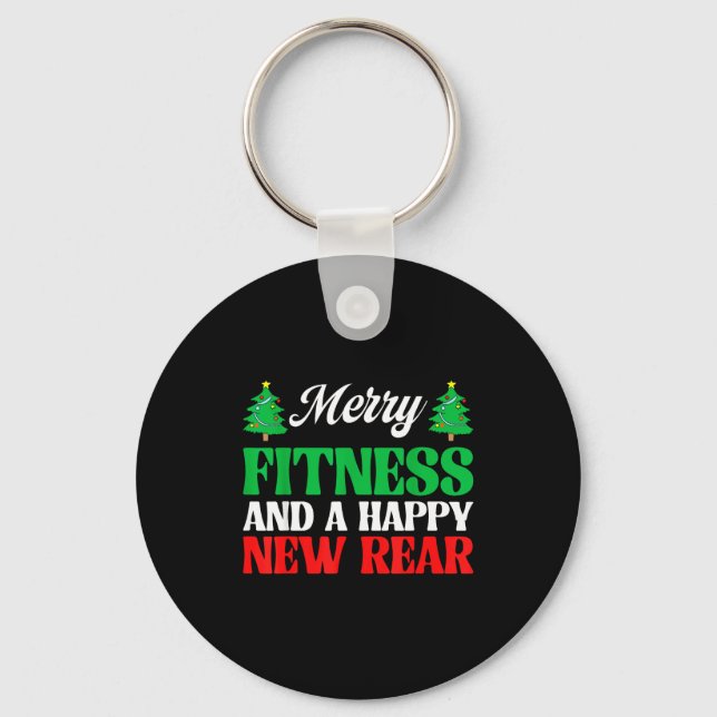 Porte-clés Merry Fitness Happy New Rear Workout Christmas  (Recto)