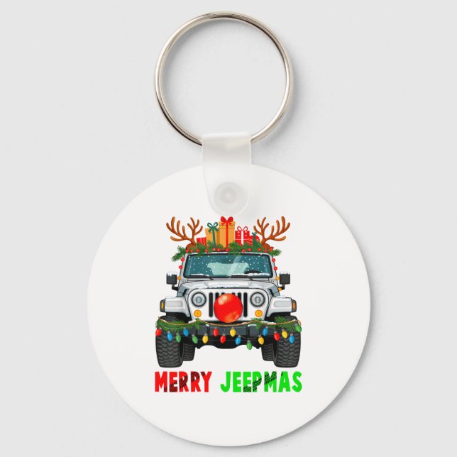 Porte-clés Merry Jeepmas Ugly Light Reindeer Christmas  (Recto)