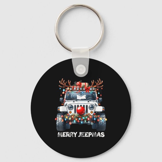 Porte-clés Merry Jeepmas Ugly Light Reindeer Christmas  (Recto)