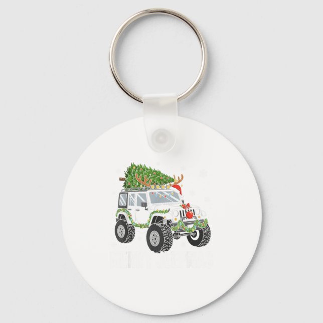 Porte-clés Merry Jeepmas Ugly Light Reindeer Christmas Funny  (Recto)