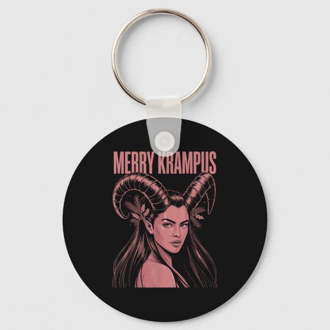 Porte-clés Merry Krampus Ironic Lilith Christmas Dark Feminin (Recto)