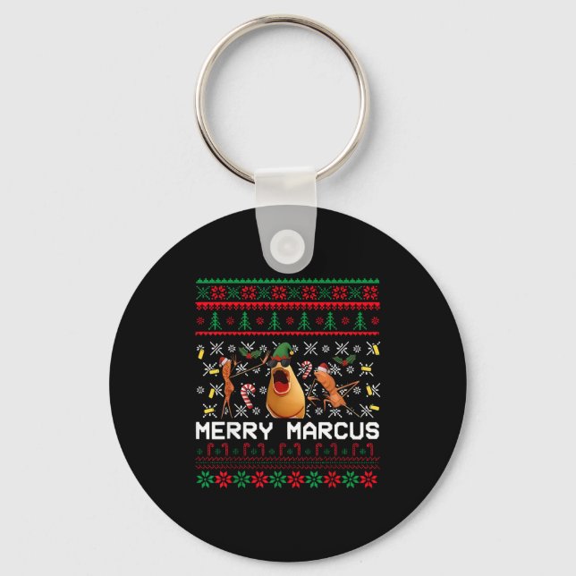 Porte-clés Merry Marcus Ugly Christmas Sweater Funny The Worm (Recto)