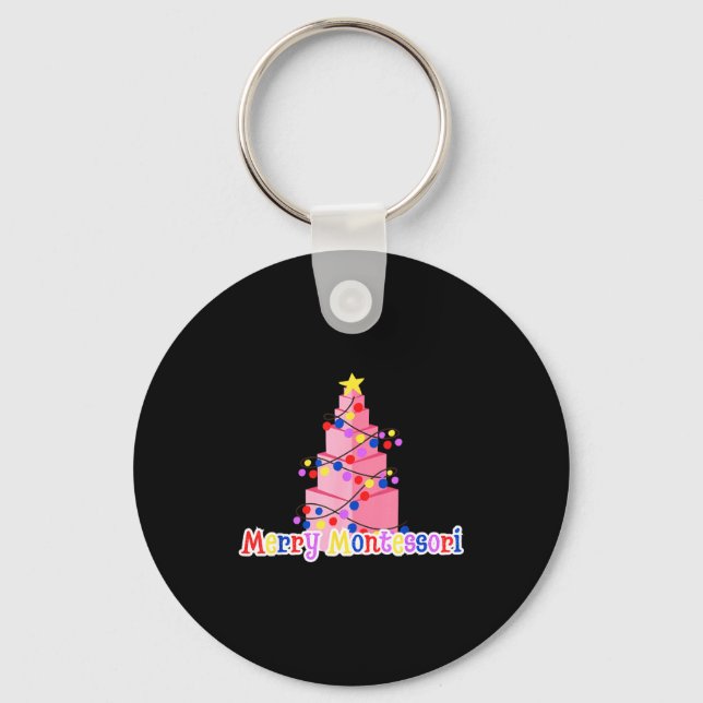 Porte-clés Merry Montessori Nk Tower Christmas Tree Teacher S (Recto)