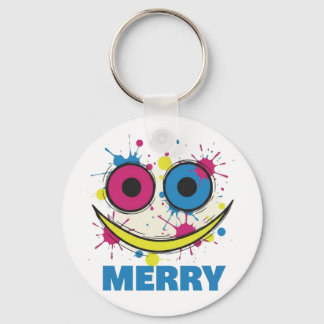 Porte-clés Merry Pop: Colorful & Playful Modern Art Christmas