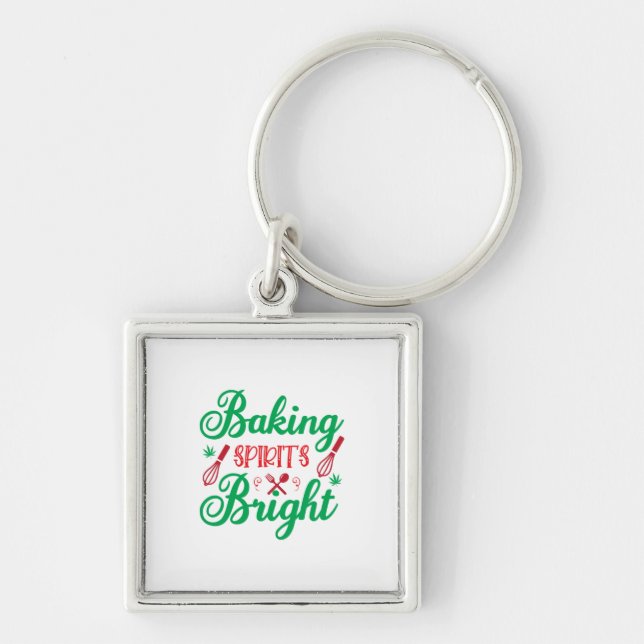 Porte-clés Merry Xmas Baking Spirits Bright (Devant)