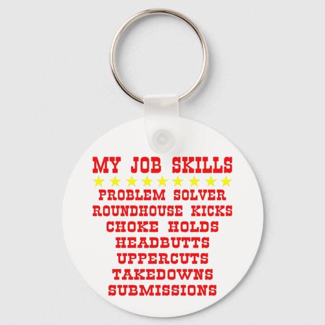 Porte-clés Mes compétences professionnelles; coups, coups, pr (Recto)