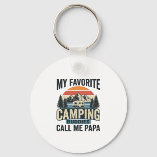 Porte-clés Mes copains de camping préférés m'appellent Papa S