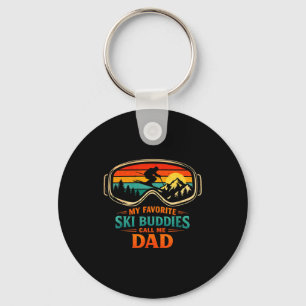Porte-clés Mes copains de ski préférés m'appellent Papa Skian