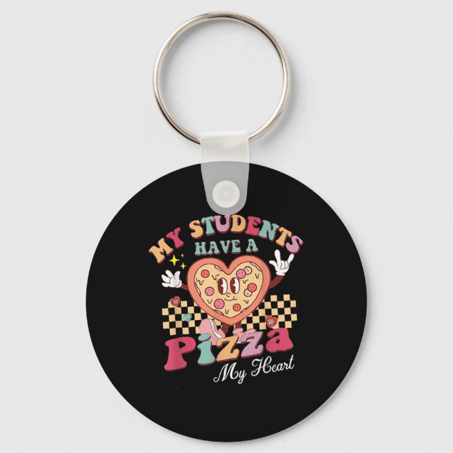 Porte-clés Mes Élèves Ont Une Pizza De Mon Enseignant Du Coeu (Recto)