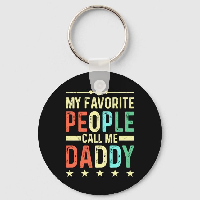 Porte-clés Mes Gens Favoris M'Appelent Papa (Recto)