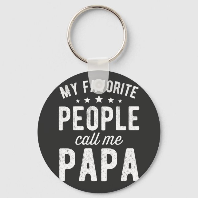 Porte-clés Mes Gens Favoris M'Appelent Papa (Recto)
