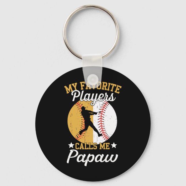 Porte-clés Mes joueurs de softball de baseball préférés m'app (Recto)