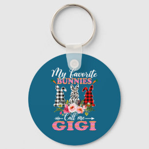 Porte-clés Mes lapins préférés m'appellent Gigi Léopard de Pâ