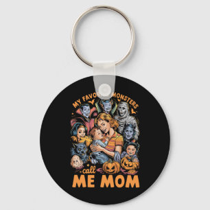 Porte-clés Mes Monstres Favoris M'Appelent Maman Pour Hallowe
