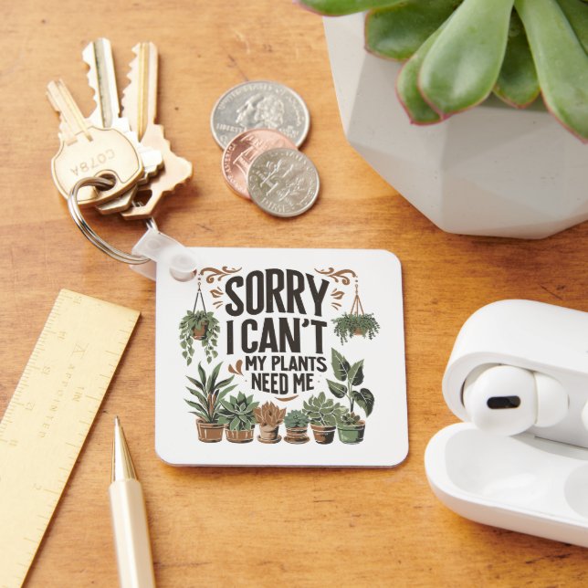 Porte-clés Mes Plantes ont besoin de moi (Bureau)