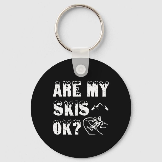 Porte-clés Mes Skis Ok Drôle Cadeaux De Ski (Recto)