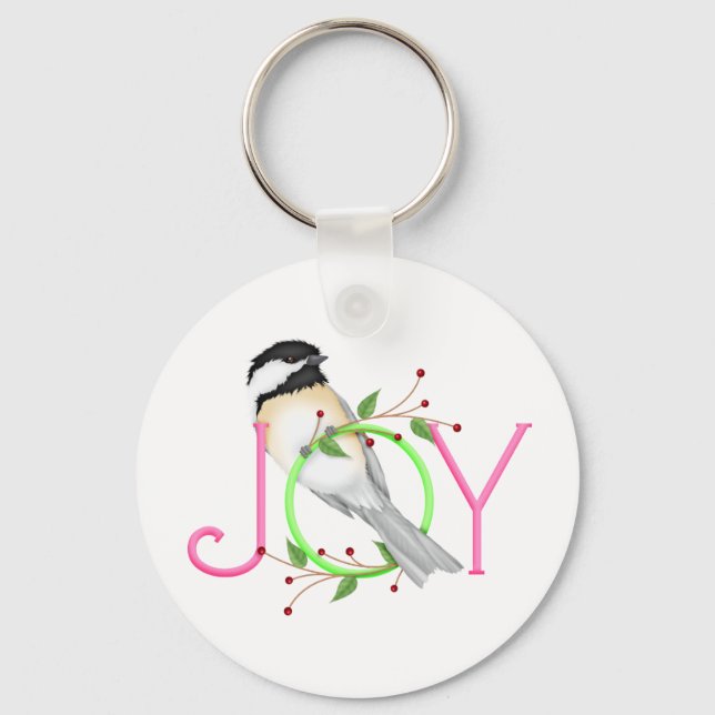 Porte-clés Mésange mignonne "Joie" (Recto)