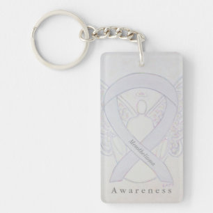 Porte-clés Mesothelioma Angel Awareness Porte - clé de ruban