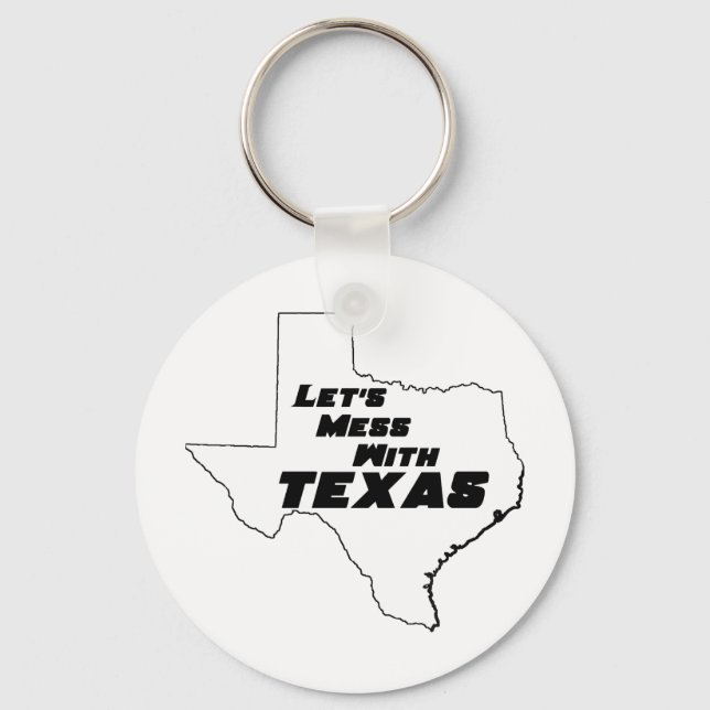 Porte-clés Mess with Texas White (Recto)