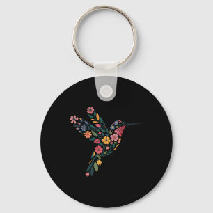 Porte-clés Message caché subtil anti-Trump de colibri floral