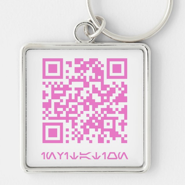 Porte-clés Message de code QR pour HOCO date.b (Devant)