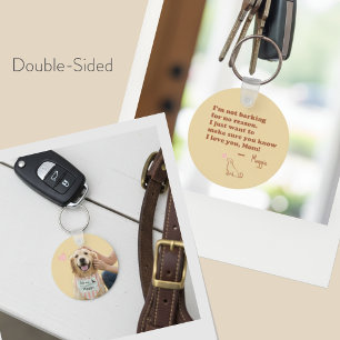 Porte-clés Message personnalisé de maman Golden Retriever Pho