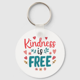Porte-clés Message positif "Be Kind" avec les coeurs