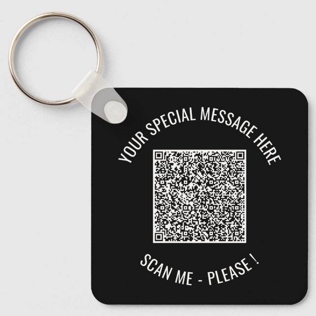 Porte-clés Message Spécial Code QR Cadeau Surprise (Recto)
