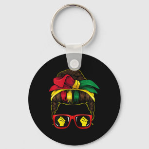 Porte-clés Messy Bun Power Fist Junetdix Melanin African Am