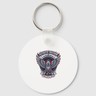 Porte-clés Metal Ailes Patriotiques Musique Patriotique Rock 