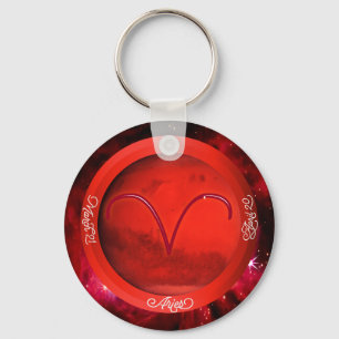 Porte-clés Métal Aluminium Zociac Aries Personnaliser le NOM