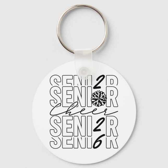 Porte-clés métal cercle Cheer Senior 2026 (Recto)
