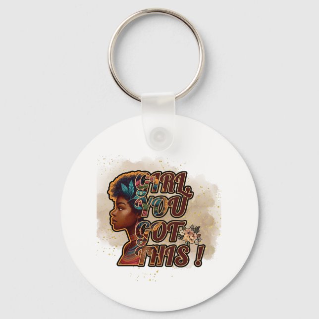 Porte-clés Metal Circle Porte - clé - Fille, Tu As Ça ! (Recto)