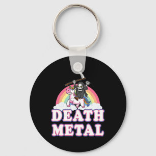 Porte-clés Métal de mort drôle Rainbow Grim Reaper Unicorn Sh