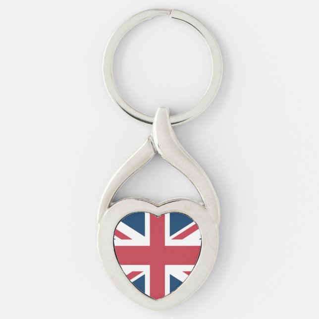 Porte-clés métal Drapeau britannique Union Jack (Devant)