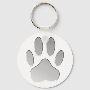 Porte-clés Metal-Look Dog Paw Print