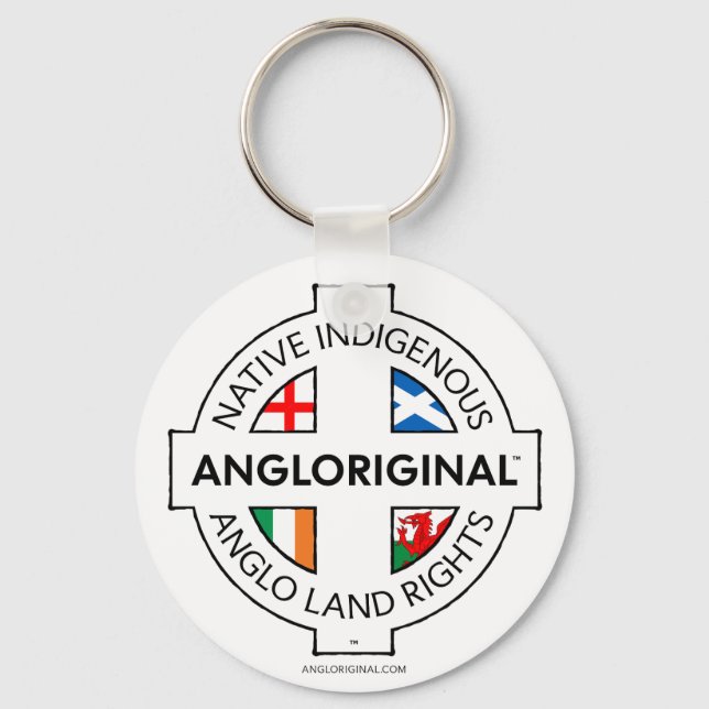 Porte-clés métallique Angloriginal™ Droits foncier (Recto)