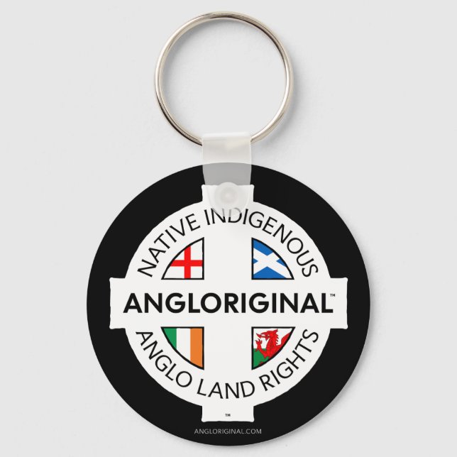 Porte-clés métallique Angloriginal™ Droits foncier (Recto)