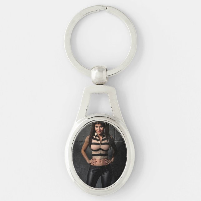 Porte-clés métallique Coin du sourire (Devant)