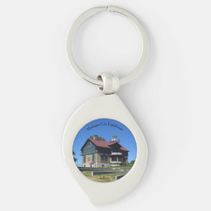 Porte-clés métallique du phare de Michigan City