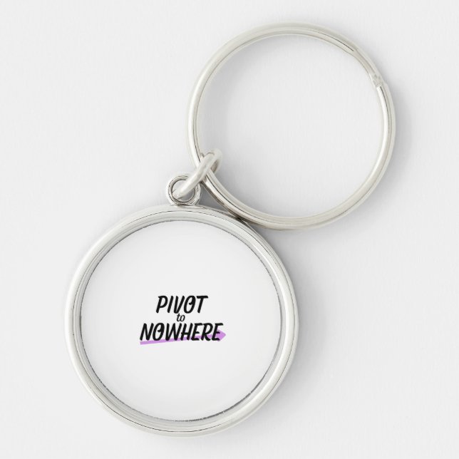 Porte-clés métallique industriel Pivot to Nowhere  (Devant)
