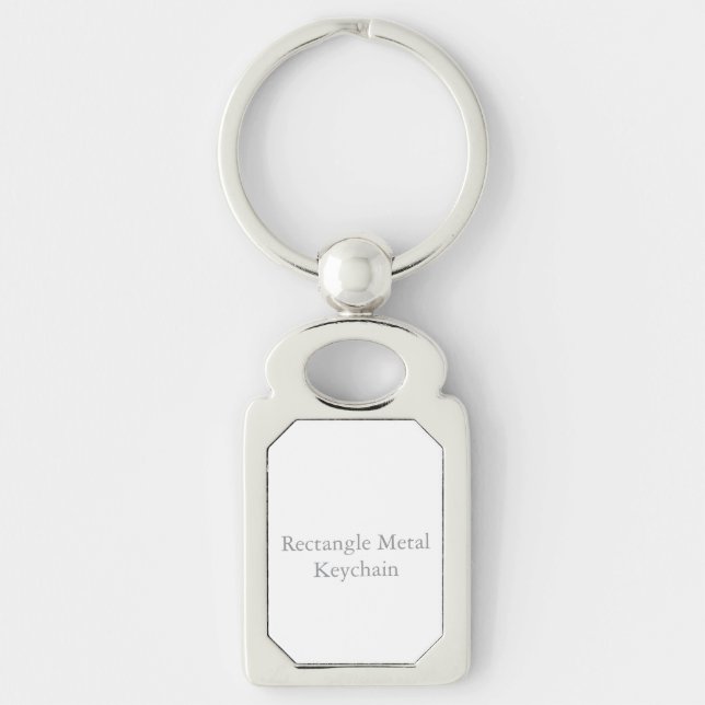 Porte-clés métallique rectangulaire (Devant)