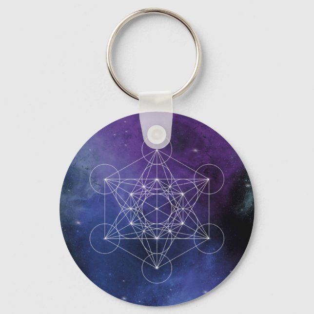 Porte-clés Métatron, chakra, zen, géométrie sacrée, géométrie (Recto)