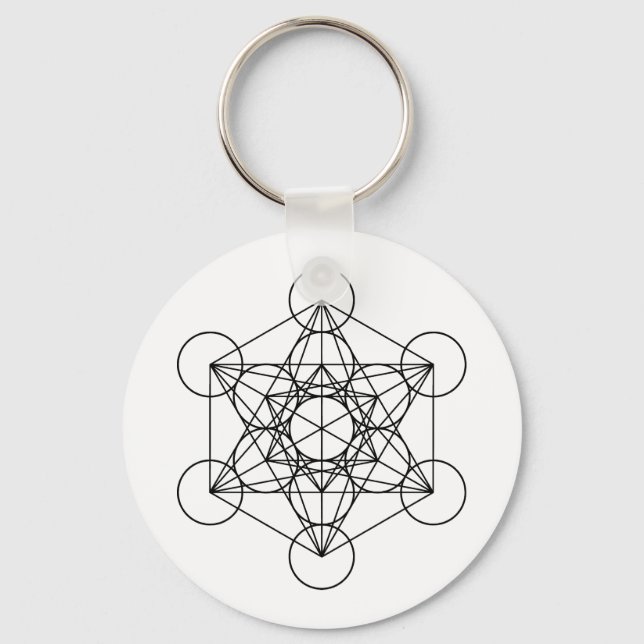 Porte-clés Metatron Cube Sacred Geometry (Recto)